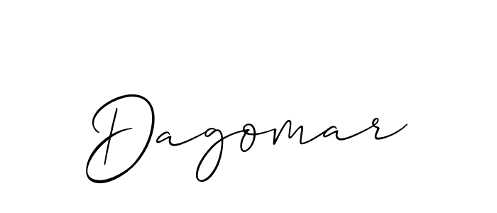 Design your own signature with our free online signature maker. With this signature software, you can create a handwritten (Allison_Script) signature for name Dagomar. Dagomar signature style 2 images and pictures png