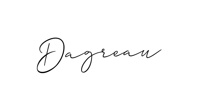 Make a beautiful signature design for name Dagreau. With this signature (Allison_Script) style, you can create a handwritten signature for free. Dagreau signature style 2 images and pictures png