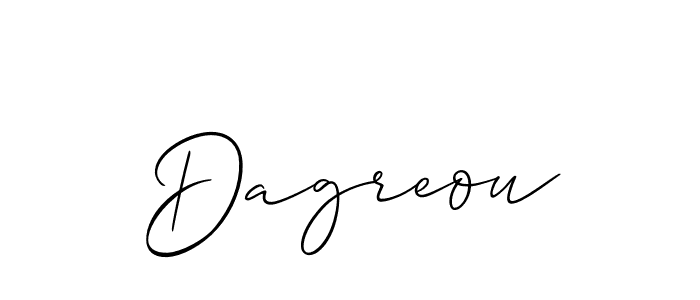 How to make Dagreou signature? Allison_Script is a professional autograph style. Create handwritten signature for Dagreou name. Dagreou signature style 2 images and pictures png