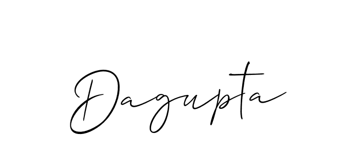 Use a signature maker to create a handwritten signature online. With this signature software, you can design (Allison_Script) your own signature for name Dagupta. Dagupta signature style 2 images and pictures png