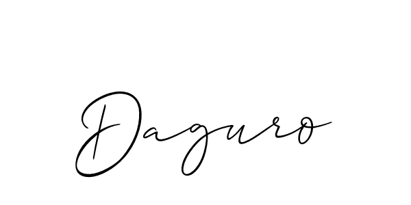 Create a beautiful signature design for name Daguro. With this signature (Allison_Script) fonts, you can make a handwritten signature for free. Daguro signature style 2 images and pictures png