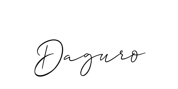 The best way (Allison_Script) to make a short signature is to pick only two or three words in your name. The name Daguro include a total of six letters. For converting this name. Daguro signature style 2 images and pictures png
