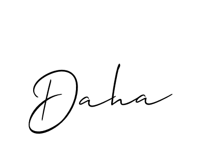 Allison_Script is a professional signature style that is perfect for those who want to add a touch of class to their signature. It is also a great choice for those who want to make their signature more unique. Get Daha name to fancy signature for free. Daha signature style 2 images and pictures png