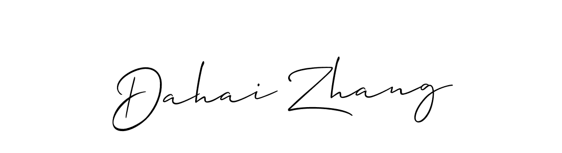 Check out images of Autograph of Dahai Zhang name. Actor Dahai Zhang Signature Style. Allison_Script is a professional sign style online. Dahai Zhang signature style 2 images and pictures png