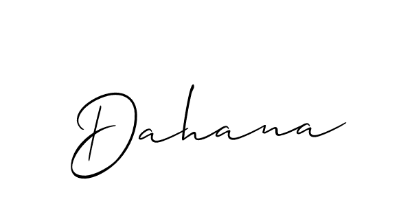 Use a signature maker to create a handwritten signature online. With this signature software, you can design (Allison_Script) your own signature for name Dahana. Dahana signature style 2 images and pictures png
