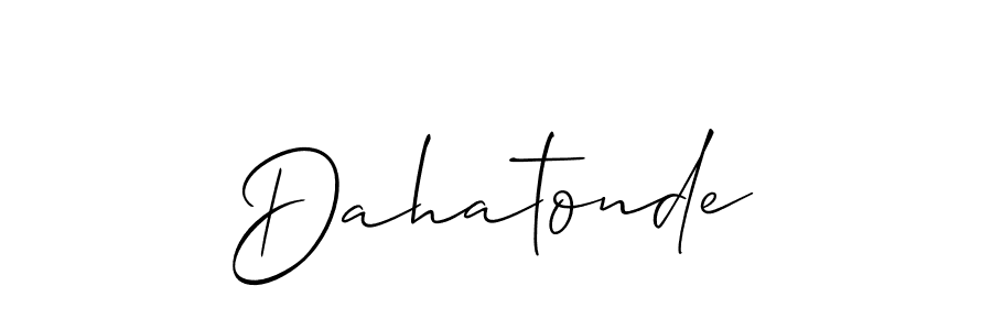 Make a beautiful signature design for name Dahatonde. With this signature (Allison_Script) style, you can create a handwritten signature for free. Dahatonde signature style 2 images and pictures png