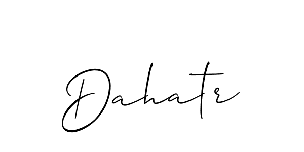 Use a signature maker to create a handwritten signature online. With this signature software, you can design (Allison_Script) your own signature for name Dahatr. Dahatr signature style 2 images and pictures png