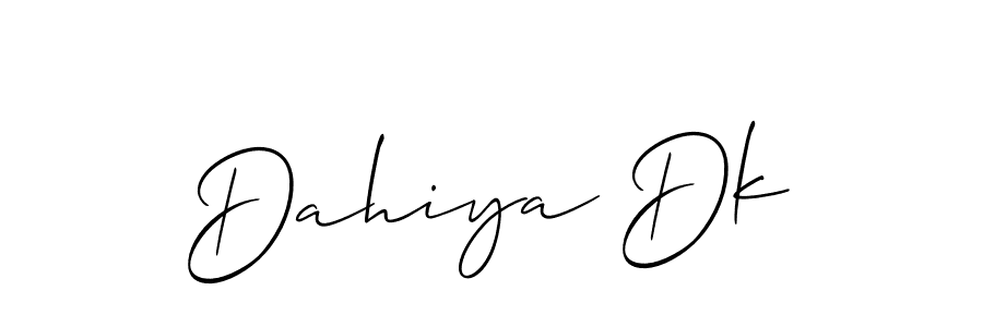if you are searching for the best signature style for your name Dahiya Dk. so please give up your signature search. here we have designed multiple signature styles  using Allison_Script. Dahiya Dk signature style 2 images and pictures png