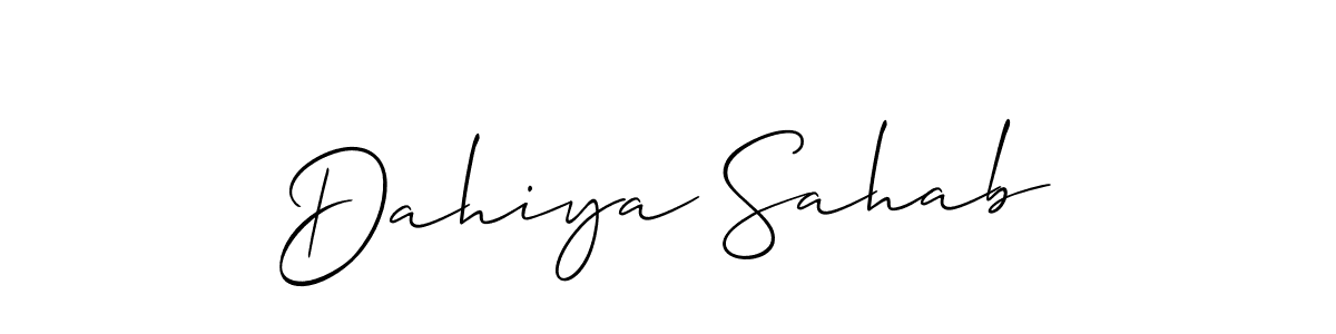 The best way (Allison_Script) to make a short signature is to pick only two or three words in your name. The name Dahiya Sahab include a total of six letters. For converting this name. Dahiya Sahab signature style 2 images and pictures png