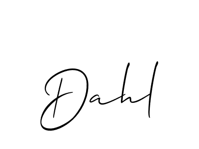 Also we have Dahl name is the best signature style. Create professional handwritten signature collection using Allison_Script autograph style. Dahl signature style 2 images and pictures png