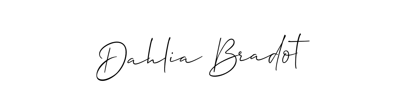 It looks lik you need a new signature style for name Dahlia Bradot. Design unique handwritten (Allison_Script) signature with our free signature maker in just a few clicks. Dahlia Bradot signature style 2 images and pictures png