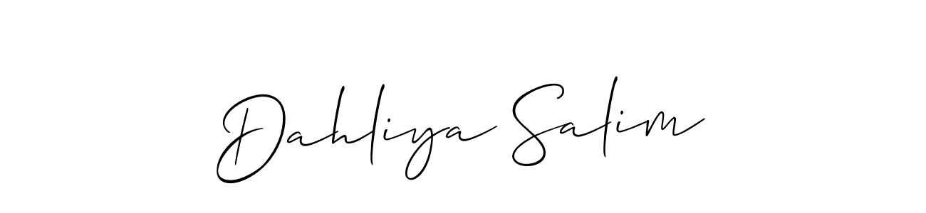 Design your own signature with our free online signature maker. With this signature software, you can create a handwritten (Allison_Script) signature for name Dahliya Salim. Dahliya Salim signature style 2 images and pictures png