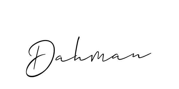 Also we have Dahman name is the best signature style. Create professional handwritten signature collection using Allison_Script autograph style. Dahman signature style 2 images and pictures png