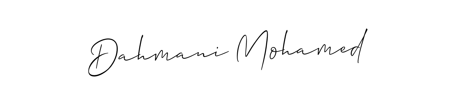 Similarly Allison_Script is the best handwritten signature design. Signature creator online .You can use it as an online autograph creator for name Dahmani Mohamed. Dahmani Mohamed signature style 2 images and pictures png