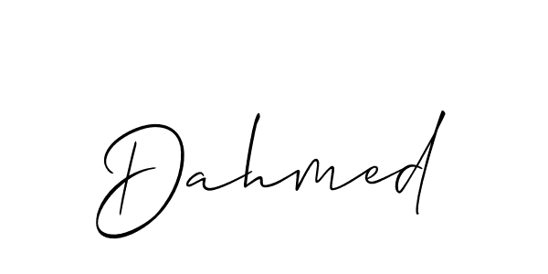The best way (Allison_Script) to make a short signature is to pick only two or three words in your name. The name Dahmed include a total of six letters. For converting this name. Dahmed signature style 2 images and pictures png
