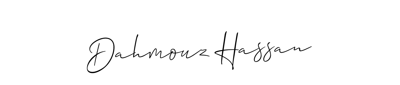 How to make Dahmouz Hassan signature? Allison_Script is a professional autograph style. Create handwritten signature for Dahmouz Hassan name. Dahmouz Hassan signature style 2 images and pictures png