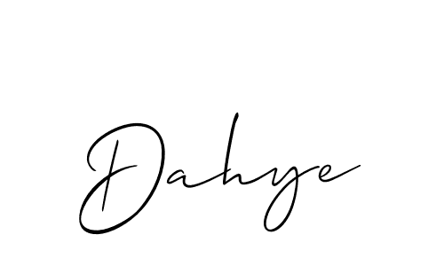 How to Draw Dahye signature style? Allison_Script is a latest design signature styles for name Dahye. Dahye signature style 2 images and pictures png