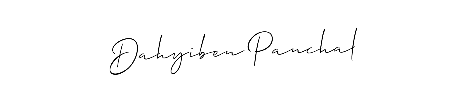 Similarly Allison_Script is the best handwritten signature design. Signature creator online .You can use it as an online autograph creator for name Dahyiben Panchal. Dahyiben Panchal signature style 2 images and pictures png