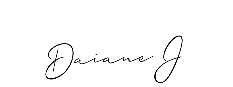 This is the best signature style for the Daiane J name. Also you like these signature font (Allison_Script). Mix name signature. Daiane J signature style 2 images and pictures png