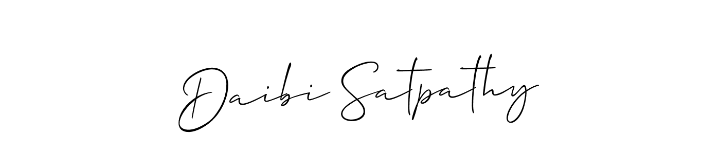 How to make Daibi Satpathy signature? Allison_Script is a professional autograph style. Create handwritten signature for Daibi Satpathy name. Daibi Satpathy signature style 2 images and pictures png