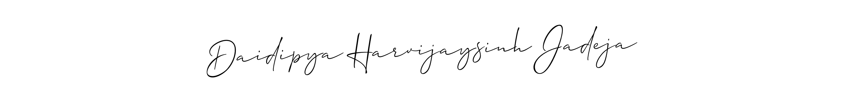 It looks lik you need a new signature style for name Daidipya Harvijaysinh Jadeja. Design unique handwritten (Allison_Script) signature with our free signature maker in just a few clicks. Daidipya Harvijaysinh Jadeja signature style 2 images and pictures png