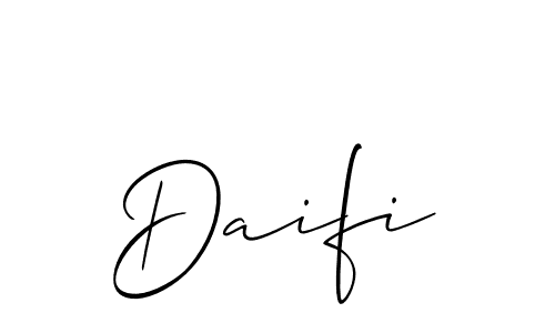 How to make Daifi signature? Allison_Script is a professional autograph style. Create handwritten signature for Daifi name. Daifi signature style 2 images and pictures png