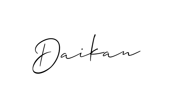 Use a signature maker to create a handwritten signature online. With this signature software, you can design (Allison_Script) your own signature for name Daikan. Daikan signature style 2 images and pictures png