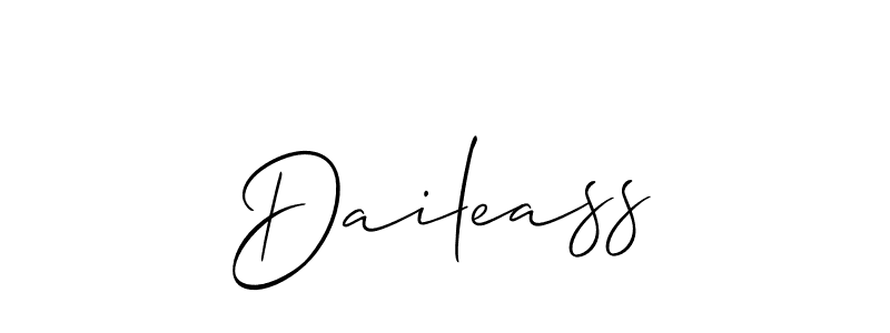 The best way (Allison_Script) to make a short signature is to pick only two or three words in your name. The name Daileass include a total of six letters. For converting this name. Daileass signature style 2 images and pictures png