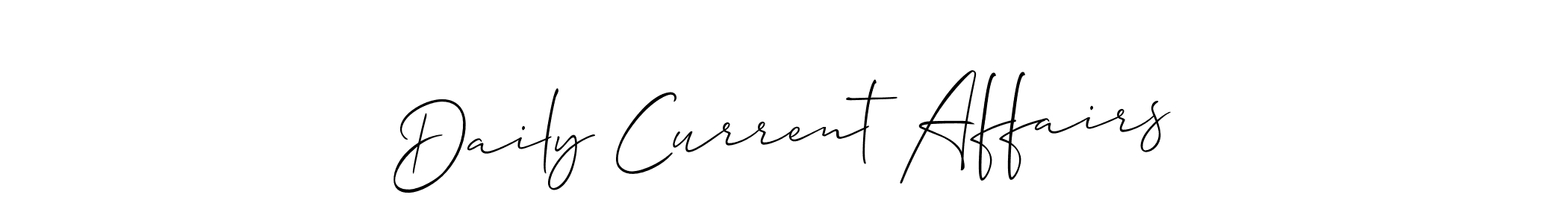 How to make Daily Current Affairs name signature. Use Allison_Script style for creating short signs online. This is the latest handwritten sign. Daily Current Affairs signature style 2 images and pictures png