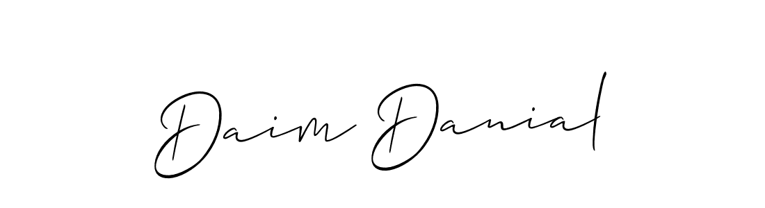 This is the best signature style for the Daim Danial name. Also you like these signature font (Allison_Script). Mix name signature. Daim Danial signature style 2 images and pictures png