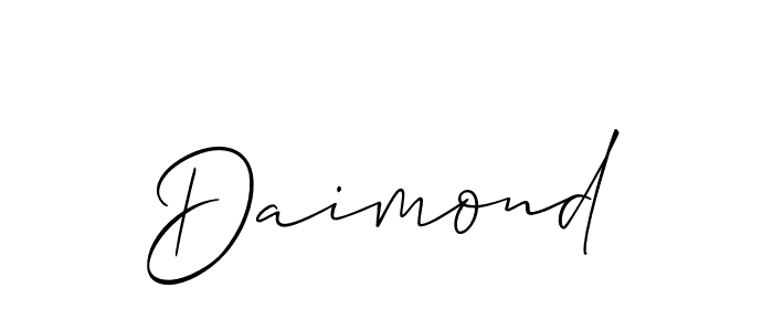 Make a beautiful signature design for name Daimond. With this signature (Allison_Script) style, you can create a handwritten signature for free. Daimond signature style 2 images and pictures png