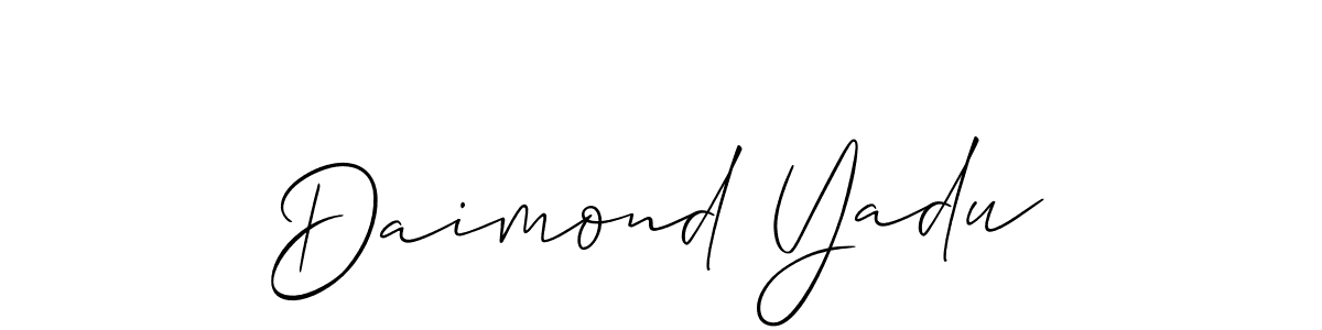 Design your own signature with our free online signature maker. With this signature software, you can create a handwritten (Allison_Script) signature for name Daimond Yadu. Daimond Yadu signature style 2 images and pictures png