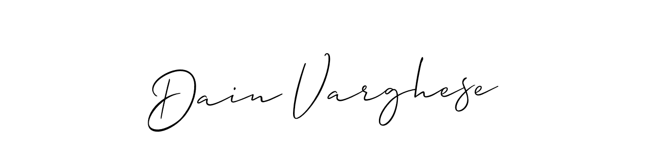 Allison_Script is a professional signature style that is perfect for those who want to add a touch of class to their signature. It is also a great choice for those who want to make their signature more unique. Get Dain Varghese name to fancy signature for free. Dain Varghese signature style 2 images and pictures png