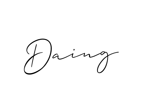 How to make Daing name signature. Use Allison_Script style for creating short signs online. This is the latest handwritten sign. Daing signature style 2 images and pictures png