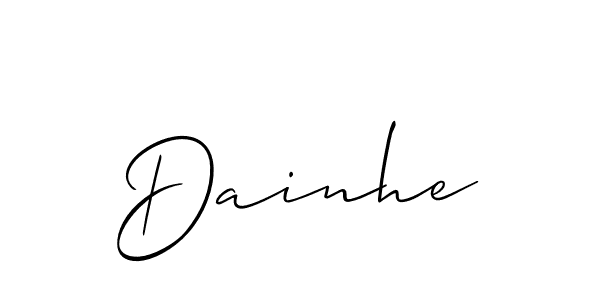 Create a beautiful signature design for name Dainhe. With this signature (Allison_Script) fonts, you can make a handwritten signature for free. Dainhe signature style 2 images and pictures png