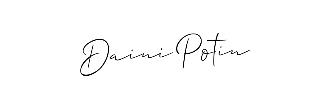 Make a beautiful signature design for name Daini Potin. With this signature (Allison_Script) style, you can create a handwritten signature for free. Daini Potin signature style 2 images and pictures png