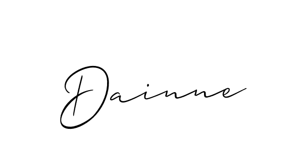 Dainne stylish signature style. Best Handwritten Sign (Allison_Script) for my name. Handwritten Signature Collection Ideas for my name Dainne. Dainne signature style 2 images and pictures png