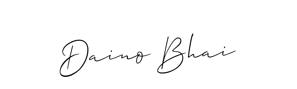 You should practise on your own different ways (Allison_Script) to write your name (Daino Bhai) in signature. don't let someone else do it for you. Daino Bhai signature style 2 images and pictures png