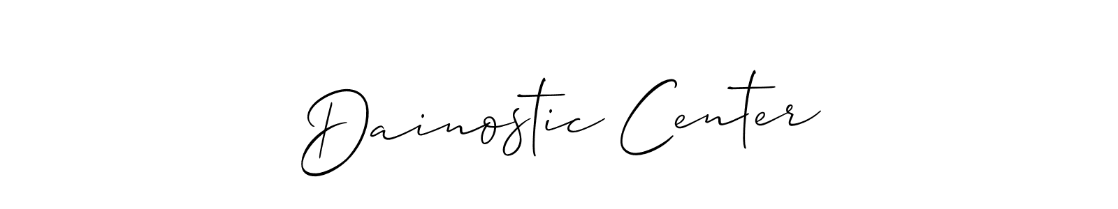 Make a beautiful signature design for name Dainostic Center. With this signature (Allison_Script) style, you can create a handwritten signature for free. Dainostic Center signature style 2 images and pictures png