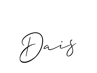 Design your own signature with our free online signature maker. With this signature software, you can create a handwritten (Allison_Script) signature for name Dais. Dais signature style 2 images and pictures png