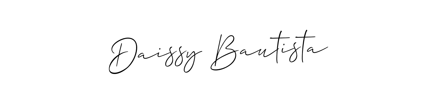 How to make Daissy Bautista name signature. Use Allison_Script style for creating short signs online. This is the latest handwritten sign. Daissy Bautista signature style 2 images and pictures png