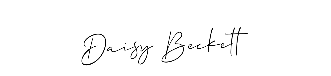 It looks lik you need a new signature style for name Daisy Beckett. Design unique handwritten (Allison_Script) signature with our free signature maker in just a few clicks. Daisy Beckett signature style 2 images and pictures png