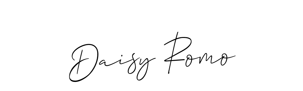 You should practise on your own different ways (Allison_Script) to write your name (Daisy Romo) in signature. don't let someone else do it for you. Daisy Romo signature style 2 images and pictures png