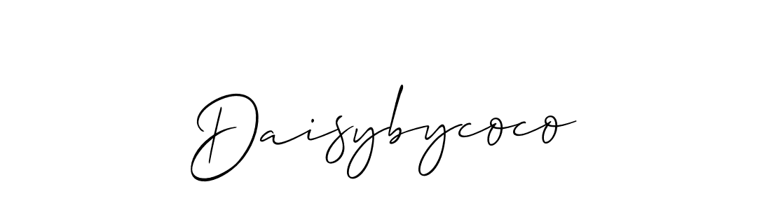 It looks lik you need a new signature style for name Daisybycoco. Design unique handwritten (Allison_Script) signature with our free signature maker in just a few clicks. Daisybycoco signature style 2 images and pictures png