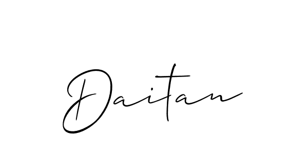 Make a beautiful signature design for name Daitan. With this signature (Allison_Script) style, you can create a handwritten signature for free. Daitan signature style 2 images and pictures png