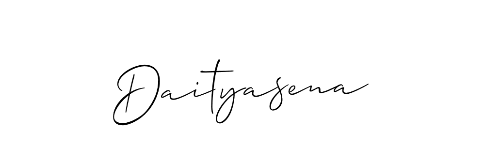 How to Draw Daityasena signature style? Allison_Script is a latest design signature styles for name Daityasena. Daityasena signature style 2 images and pictures png