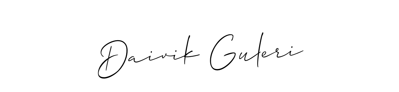 Design your own signature with our free online signature maker. With this signature software, you can create a handwritten (Allison_Script) signature for name Daivik Guleri. Daivik Guleri signature style 2 images and pictures png