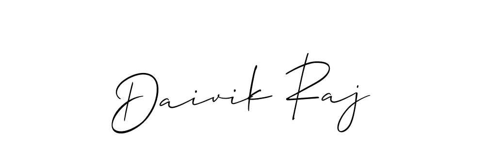 Also You can easily find your signature by using the search form. We will create Daivik Raj name handwritten signature images for you free of cost using Allison_Script sign style. Daivik Raj signature style 2 images and pictures png