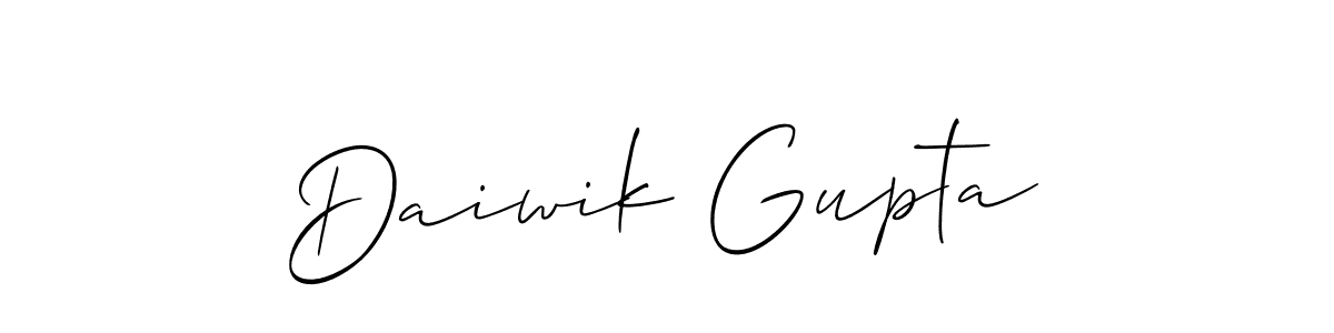 Make a short Daiwik Gupta signature style. Manage your documents anywhere anytime using Allison_Script. Create and add eSignatures, submit forms, share and send files easily. Daiwik Gupta signature style 2 images and pictures png