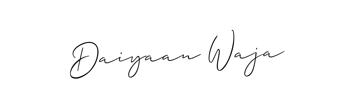 Also we have Daiyaan Waja name is the best signature style. Create professional handwritten signature collection using Allison_Script autograph style. Daiyaan Waja signature style 2 images and pictures png